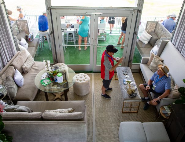 Skybox chalets overlooking #18. 7.20.19